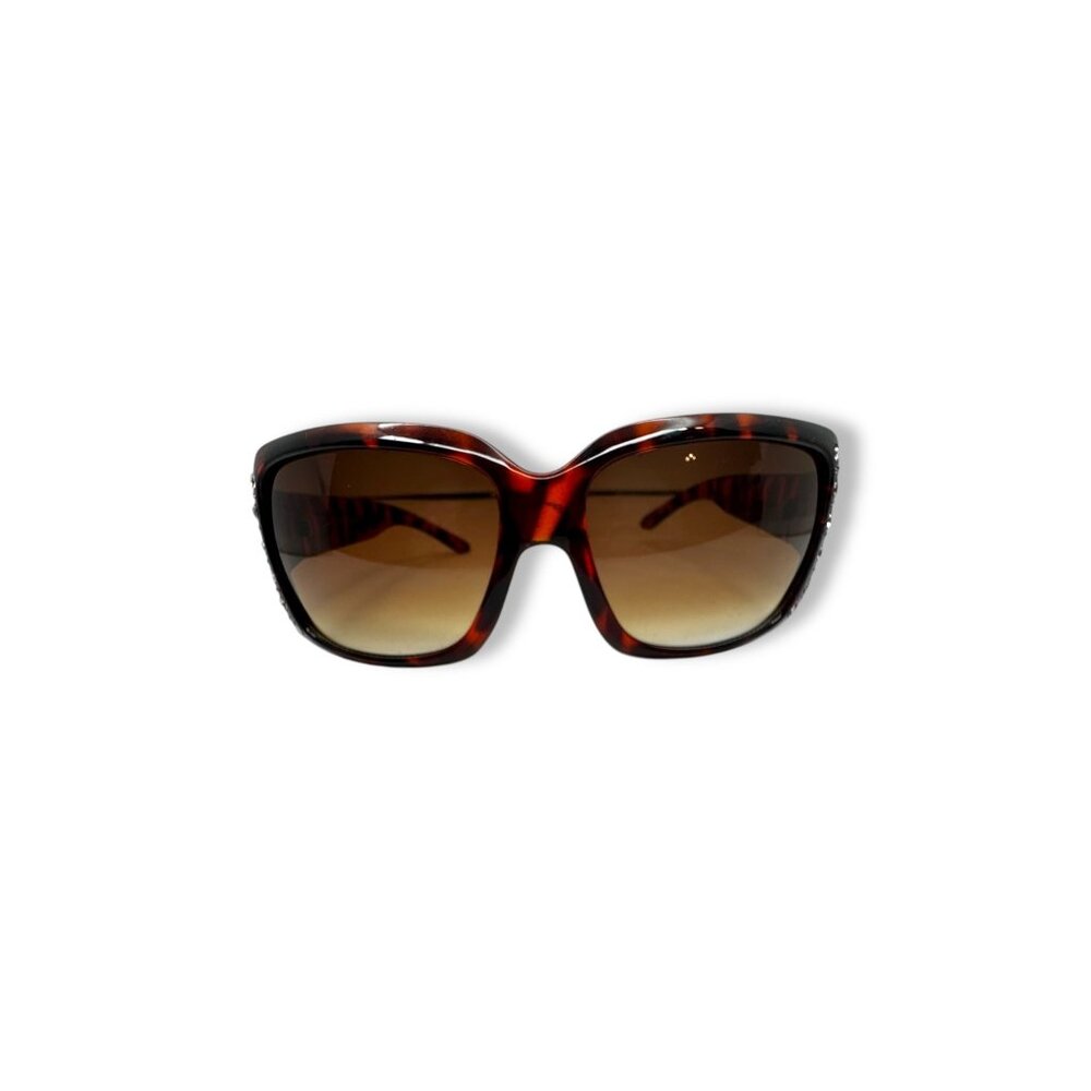 Foster Grant Womens Tortoise Shell Sunglasses Rhinestone Accent Gradient Lenses - Picture 7 of 13